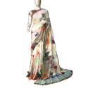 Printed Linen Saree for Ladies