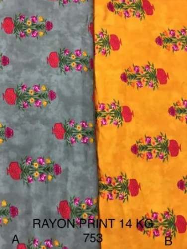 Dyed Printed Rayon 14kg Fabric  by Laksh Trading Co 