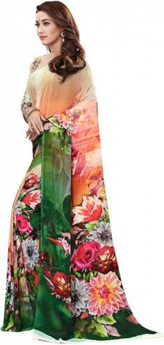 Get Floral Print Georgette Saree By Kalaa Varsha