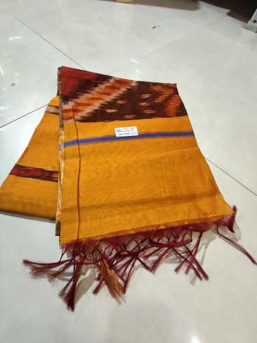 Elegant ikkat Cotton Handloom Saree by Broketvilla