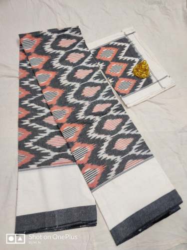 Handloom Ikkat Cotton Bed Sheet  by Broketvilla