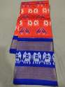 Traditional Ikkat Cotton Patola Design Saree thumb 2
