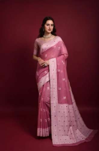 Pure Lucknowi prited Chikankari Weaving Saree by Anant Exports