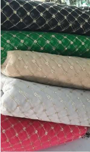 	net Sequence Embroidery Fabric  by Palak Industries