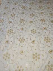 White color Embroidered 	150 GSM Chiffon Fabric 