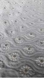 White color Embroidered Georgette Fabric 