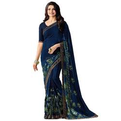 Buy Netra Fashion Georgette Printed Sarees