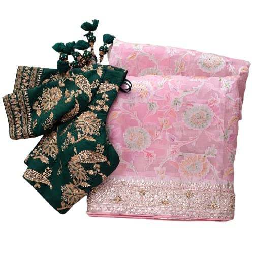 Buy Pink Netra Fashion Brand Saree At Wholesale by Netra Fashion