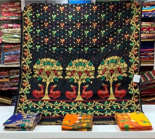 Handloom Traditional Dhakai Jamdani Saree  by Anup Fabrics