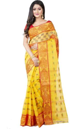 Buy Fancy Tant Pure Cotton Saree By T.J. SAREES by T J SAREES