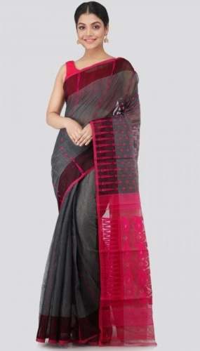 Buy Cotton Jamdani Saree At Retail Price by PinkLoom
