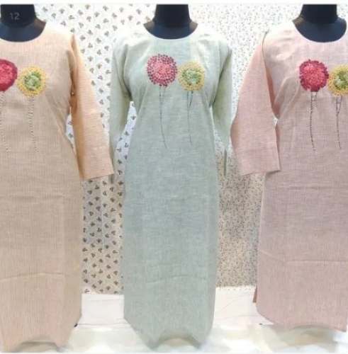 Happy Prints Embroidered Fancy Cotton Kurti