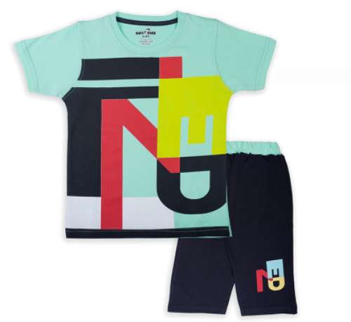 Boys Printed Capri Set  by ganvesa