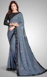 Buy Georgette Saree By PRATHAM BLUE Brand