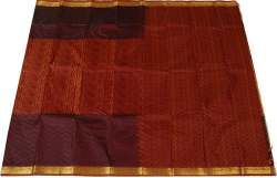 Dark Red Kanchipuaram Silk Saree 