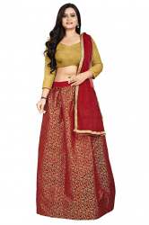Buy Jacquard Lehenga By Aaradhya Fashion