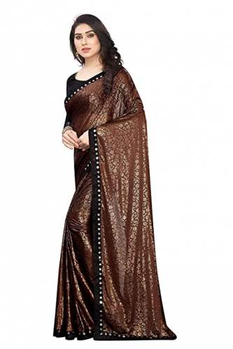 Get Lycra Saree for Women By Aaradhya Fashion