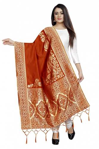 Get SWORNOF Banarasi Soft Silk Dupatta At Retail