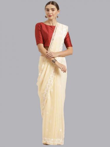 Get Georgette Handloom Saree By Ada Brand