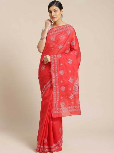 Get Handloom Cotton Blend Saree By Ada Brand
