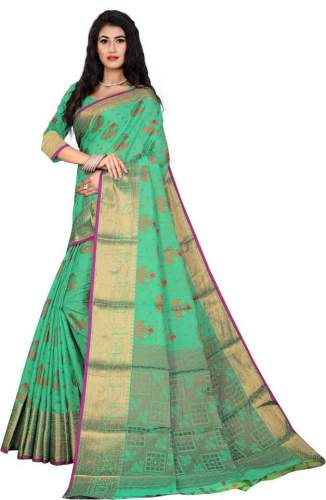 Buy Handloom Cotton Silk Saree By RIVANA Brand by Rivana Fashion