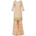 party-wear-creme-color-sharara-suit-set