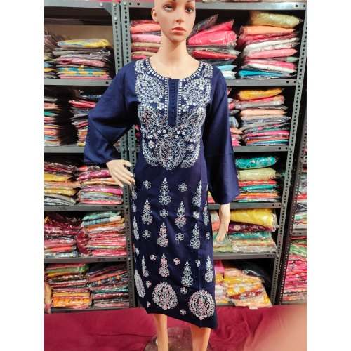 Wholesale Lucknow Chikan Suits  Designer Chikankari Kurtis  Anarkali  Online  Fancy dress design Kurta neck design Chikankari suits