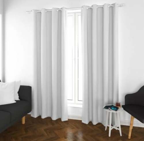 Fully White Plain Blackout Fabric