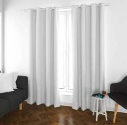 Fully White Plain Blackout Fabric