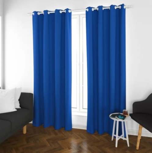 Plain Blue Blackout Fabric For Curtain by Purohit Decor And Furnishings