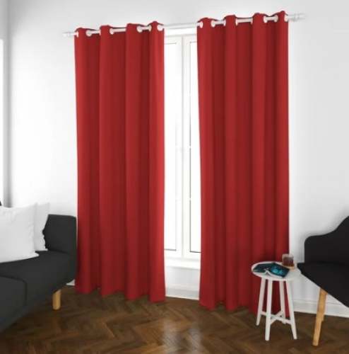 Red Blackout Fabric For Curtain by Purohit Decor And Furnishings