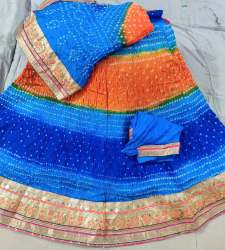 Elegant Bandhani Gota Patti Lehenga 