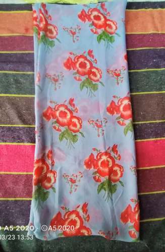 Flowery Printed Chiffon Casual Saree