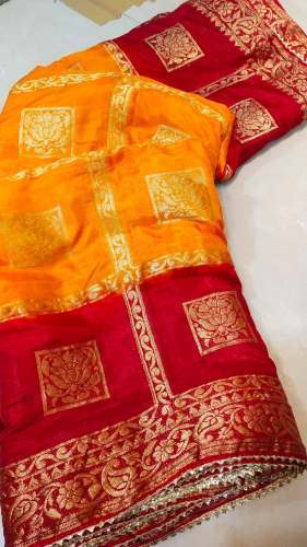 Gharchola Banarasi Silk Saree With Zari Work 
