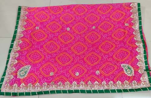 Jaipuri Gotta Work and Kundan work Saree 