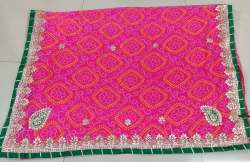 Jaipuri Gotta Work and Kundan work Saree 