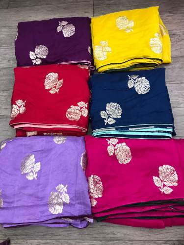 Pure Muga Silk Zari Butta Weaving Saree