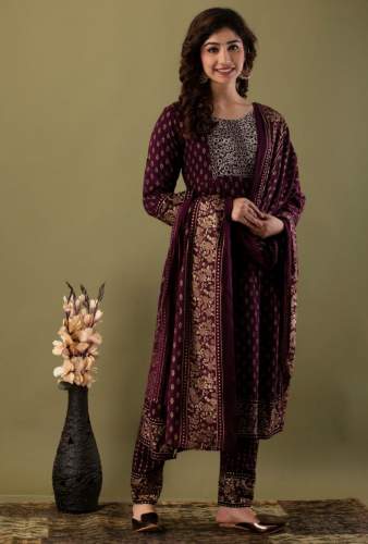 Rayon Gotta Work Kurti Sharara Set 