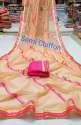 Semi Chiffon Elegant Gota Work Saree thumb 1