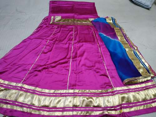 Semi Stitched Rajputi Poshak With Bandhani Odhana