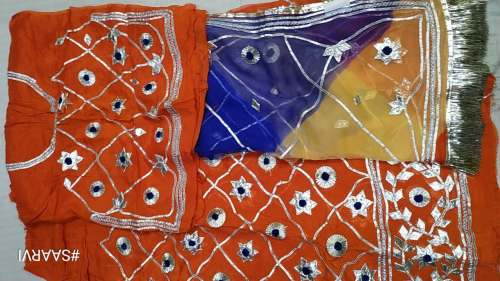 Traditional Unstitched Satan Rajputi Dress