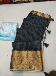 Unique Organza With Jari Checks Saree