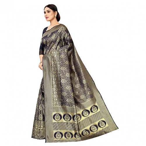 Get Mansvi Fashion Woven Kanjivaram Silk Saree by Mansvi Fashion