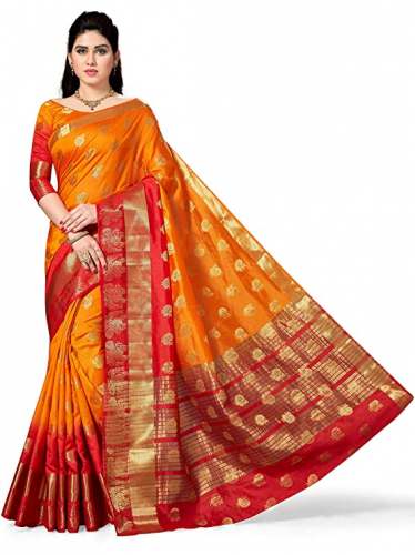 Buy Kanjivaram Saree By MSRETAIL Brand by MSRETAIL