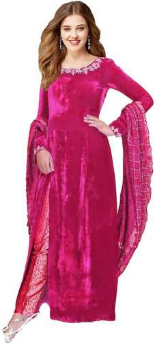 Buy Velvet Kurta and Pant Set By CLICKEDIA  by Clickedia