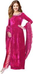 Buy Velvet Kurta and Pant Set By CLICKEDIA 