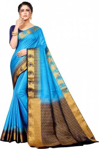 Buy Banarasi Cotton Silk Saree By Hera Designs by Hera Designs