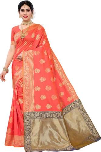 Buy Banarasi Silk Saree By VJ FASHION Brand by VJ Fashion