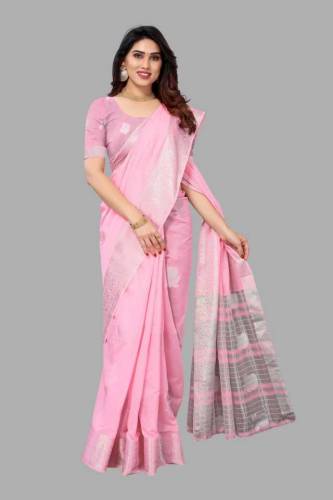 Get Cotton Blend Saree By VJ FASHION Brand by VJ Fashion