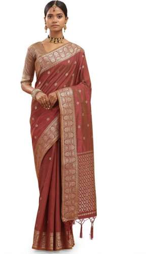 Buy Banarasi Silk Blend Saree By INsthah by Insthah